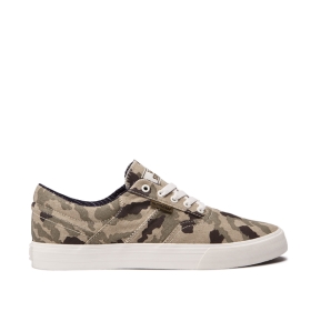 Supra Mens COBALT Camo/bone Low Top Shoes | CA-53479